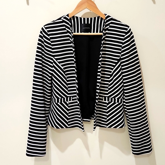 Portmans Black & White Striped Jacket size 12 - Picture 2 of 6